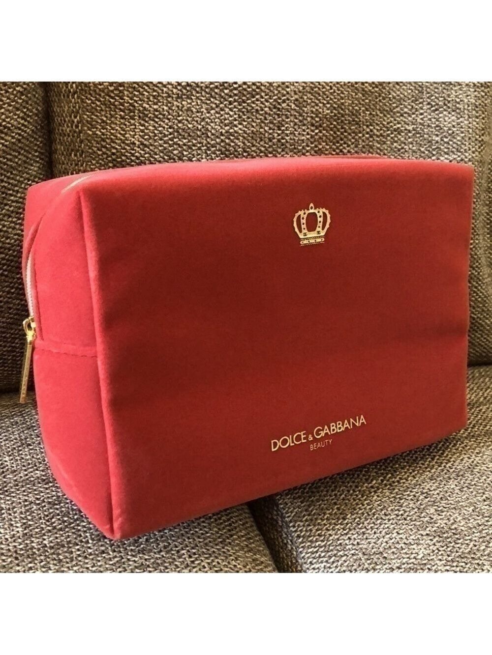 Dolce&Gabbana Beauty Velvet Pouch Makeup Bag Gift Authentic